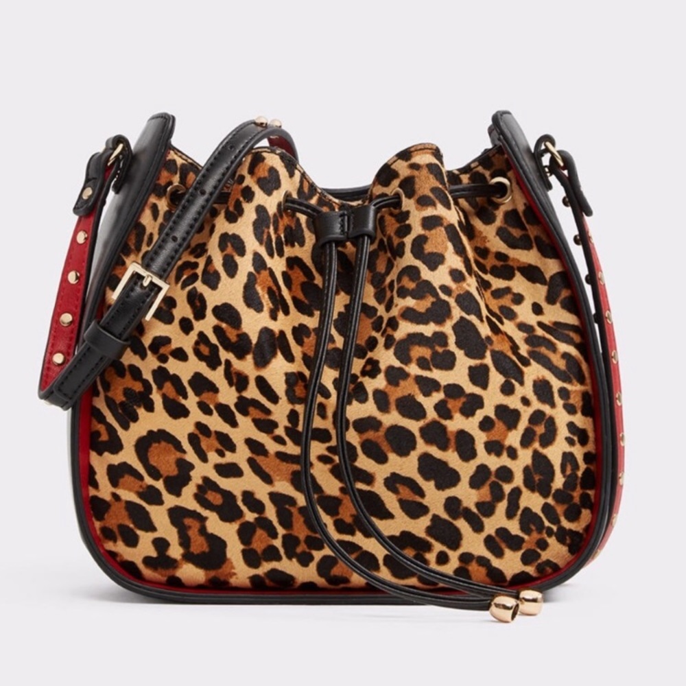 Aldo Neverland Crossbody(BRAND NEW) red/black/animal print/ studded
